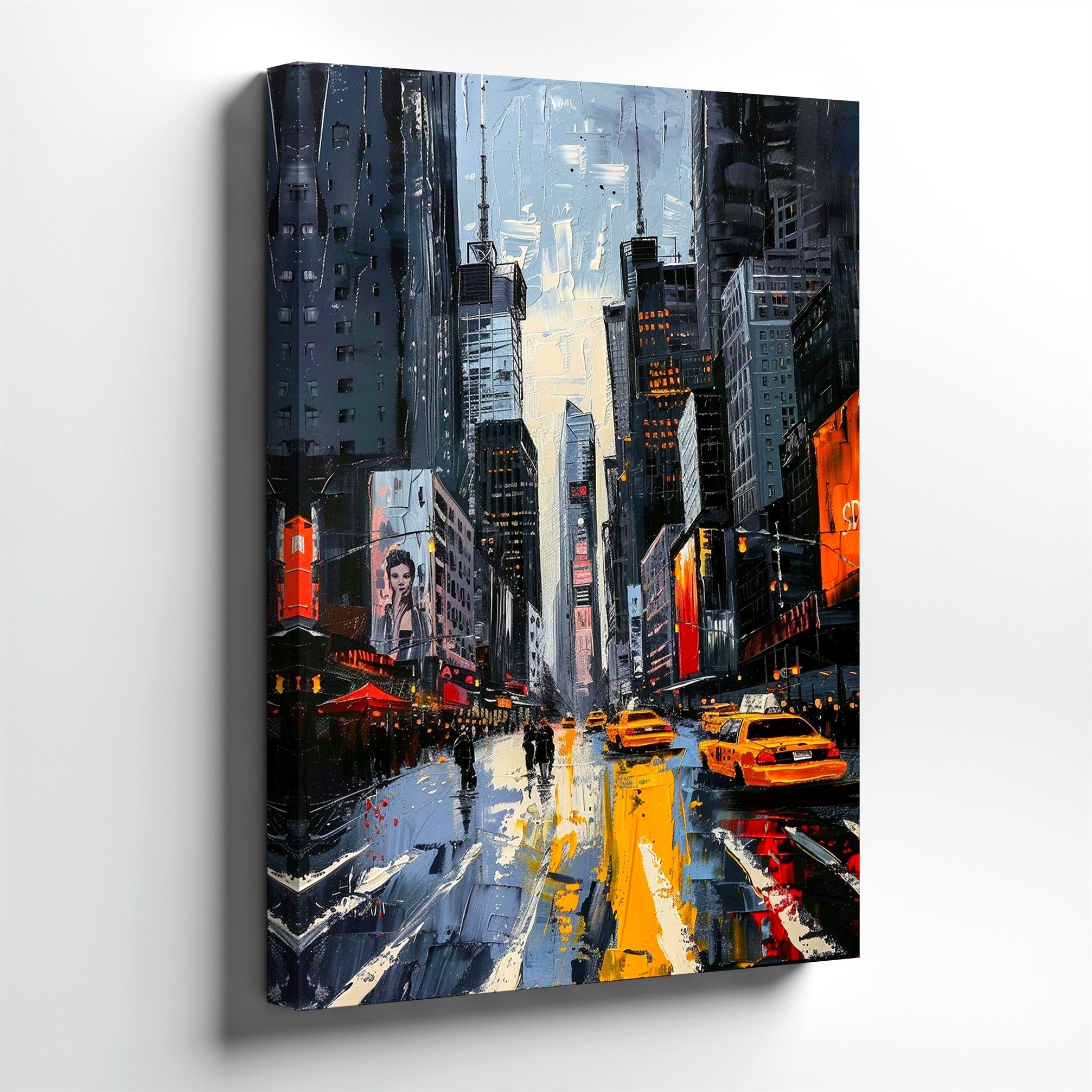 Canvas Wall Art - Wall Art New York City Street Painting Yellow