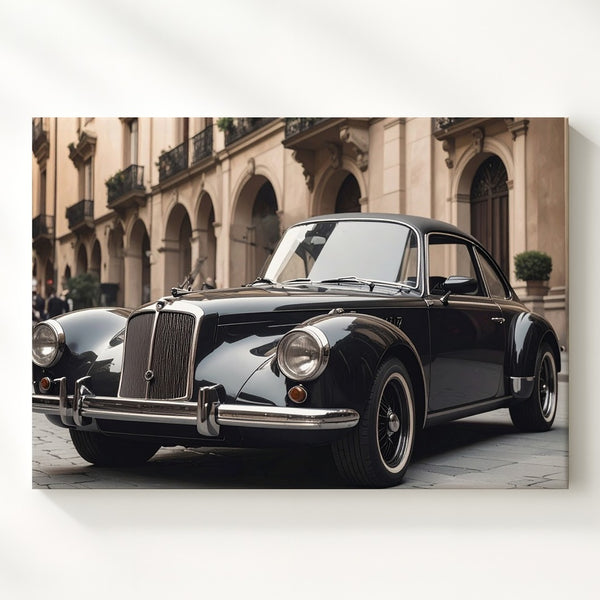 Timeless Black Porsche Canvas – Classic 911 in European Street Elegance