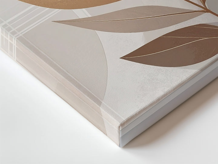 Minimalist Botanical Leaf Canvas – Abstract Earthy Wall Art - Gifitto