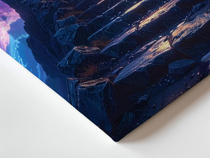 Celestial Ascent Canvas – Mystical Stairway to the Stars Wall Art - Gifitto