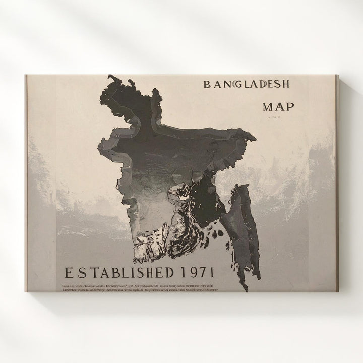 Bangladesh Vintage Abstract Map Canvas – Minimalist Historical Wall Art - Gifitto