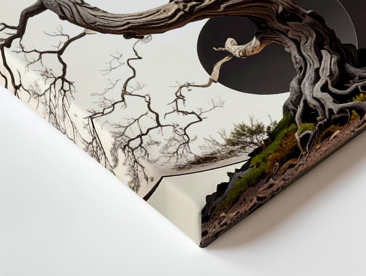 Yin-Yang Trees Canvas – Symbolic Balance & Harmony Nature Wall Art - Gifitto