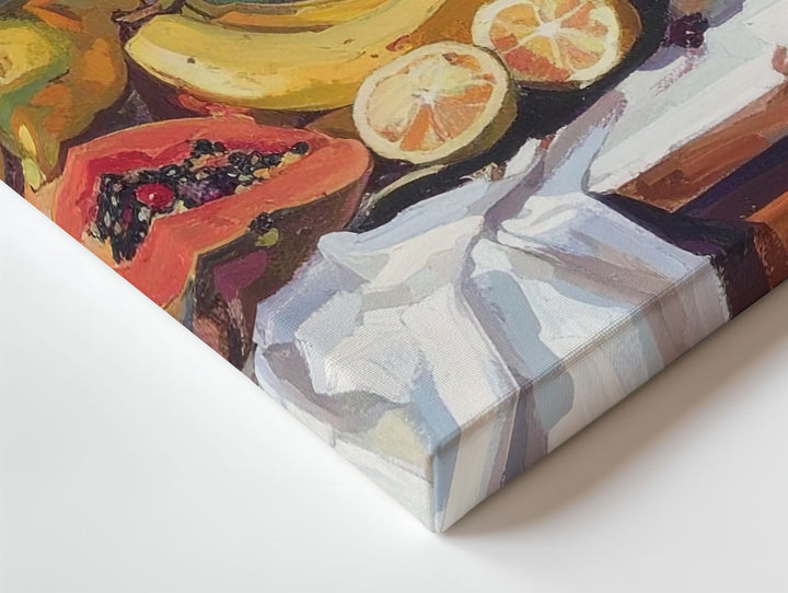 Tropical Fruit Still Life Canvas – Vibrant Tropical Decor - Gifitto