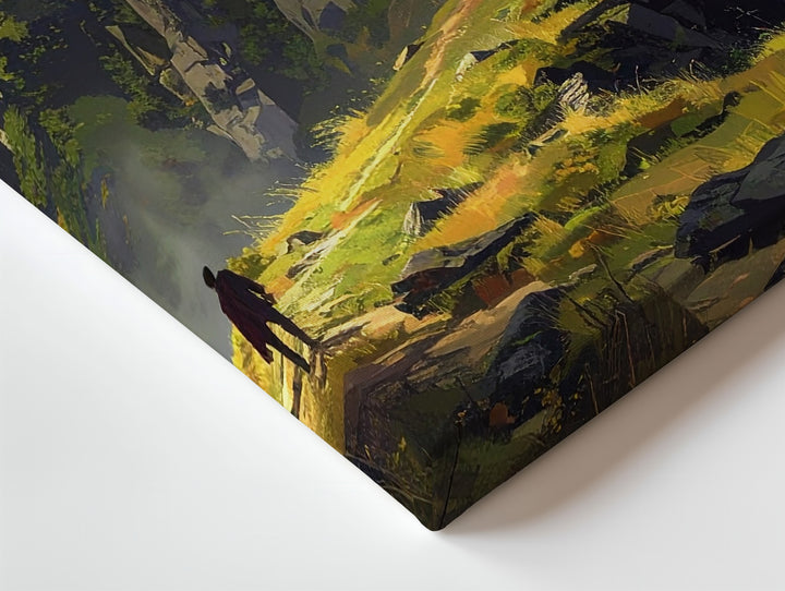 Epic Castle Ruins Canvas – Dramatic Fantasy Landscape Wall Art - Gifitto