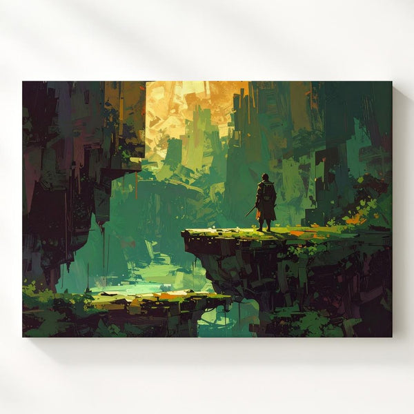 Pixel Hero Canvas – Retro Adventure Platformer Fantasy Wall Art - Gifitto