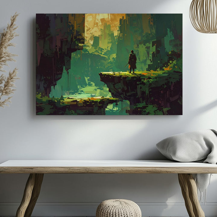 Pixel Hero Canvas – Retro Adventure Platformer Fantasy Wall Art - Gifitto