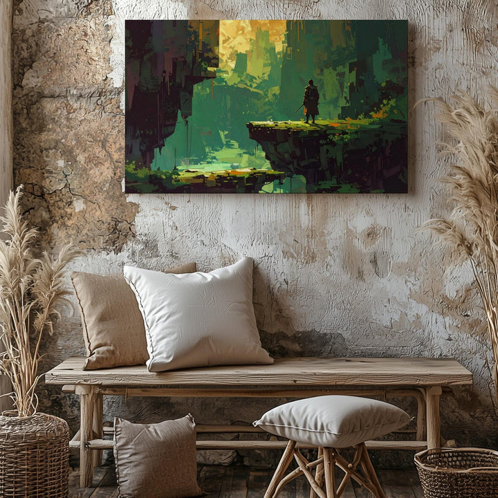 Pixel Hero Canvas – Retro Adventure Platformer Fantasy Wall Art - Gifitto