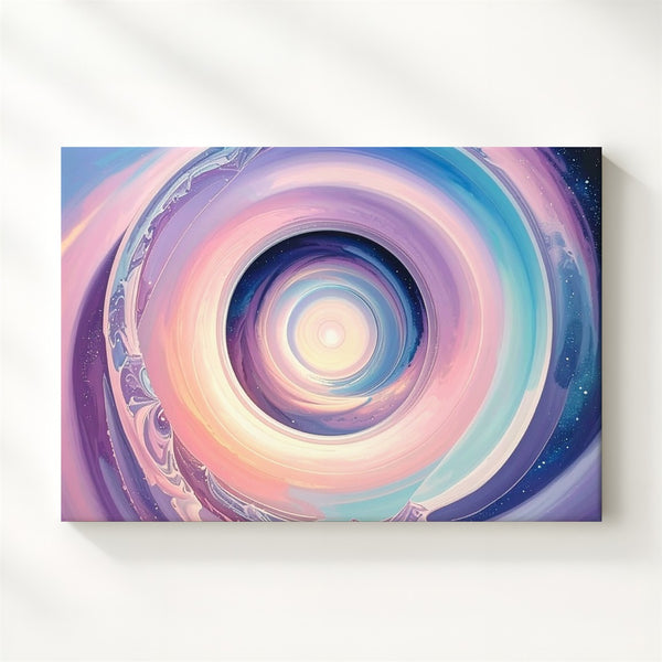 Pastel Spiral Portal Canvas – Abstract Dimensional Gateway Wall Art - Gifitto