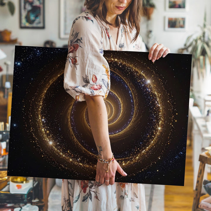 Sombrero Galaxy Canvas – Side-View Galactic Disk with Radiant Core - Gifitto