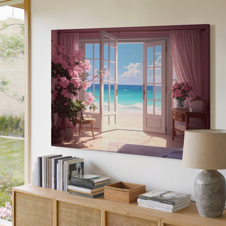 Serene Beachview Canvas – Peaceful Oceanfront Room Art - Gifitto