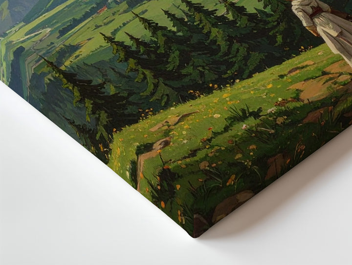 Journey Begins Canvas – Cinematic Fantasy Landscape with Travelers and Tower - Gifitto