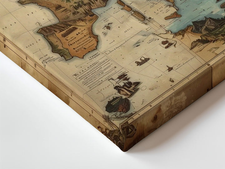 Middle Earth Fantasy Map Canvas – Antique-Style Tolkien-Inspired Wall Art - Gifitto