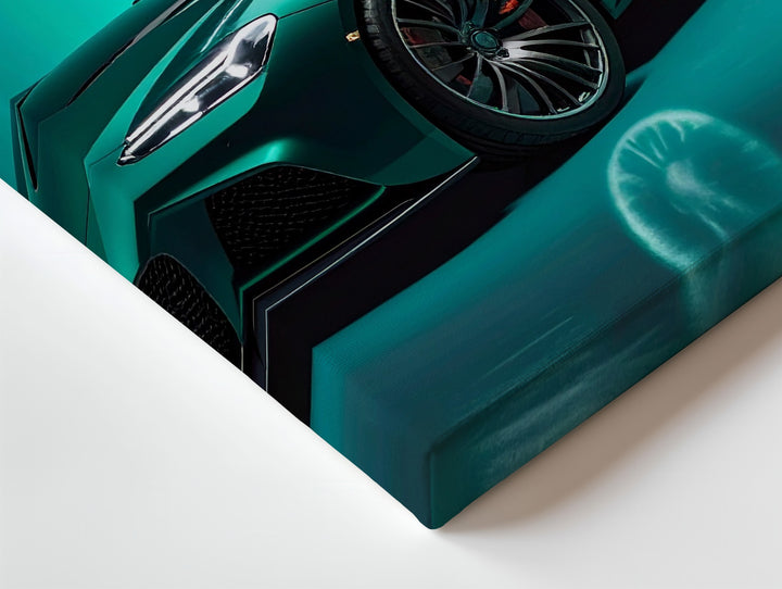 Dark Green Aston Martin Canvas – Elegant British Luxury Sports Car Art - Gifitto