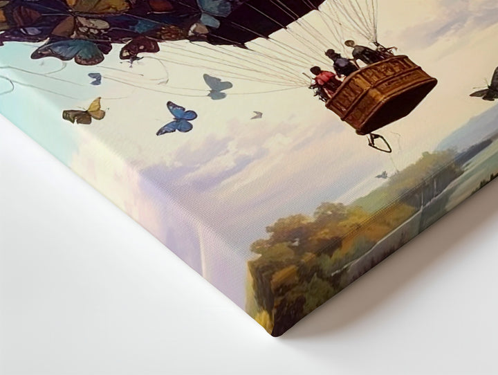 Butterfly Hot Air Balloon Canvas – Surreal Fantasy Flight Art - Gifitto