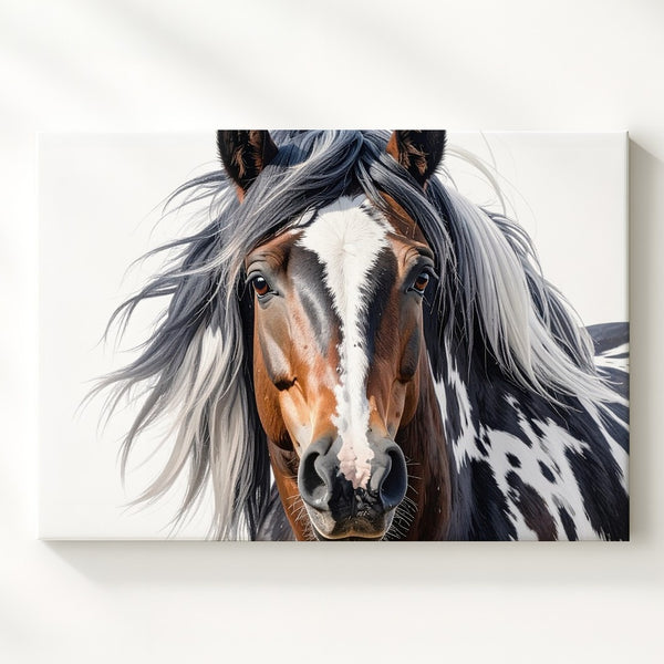 Appaloosa Horse Portrait Canvas – Expressive Dappled Horse Art - Gifitto