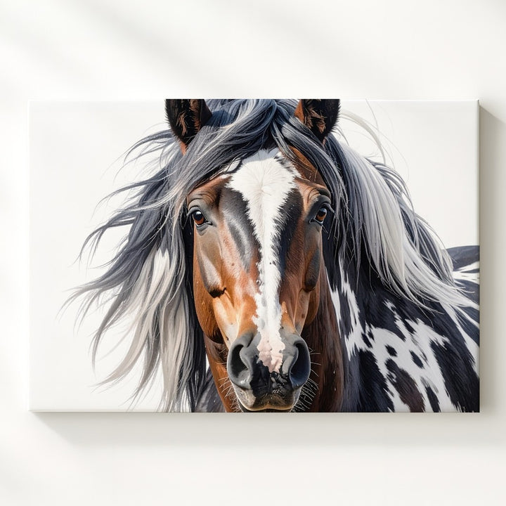 Appaloosa Horse Portrait Canvas – Expressive Dappled Horse Art - Gifitto