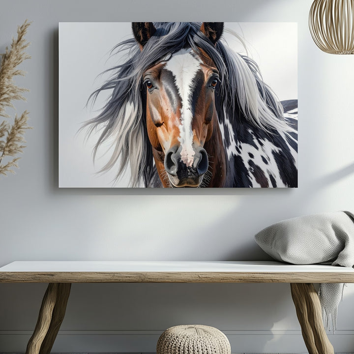 Appaloosa Horse Portrait Canvas – Expressive Dappled Horse Art - Gifitto