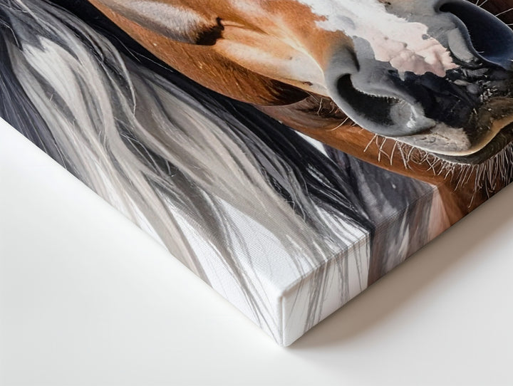 Appaloosa Horse Portrait Canvas – Expressive Dappled Horse Art - Gifitto