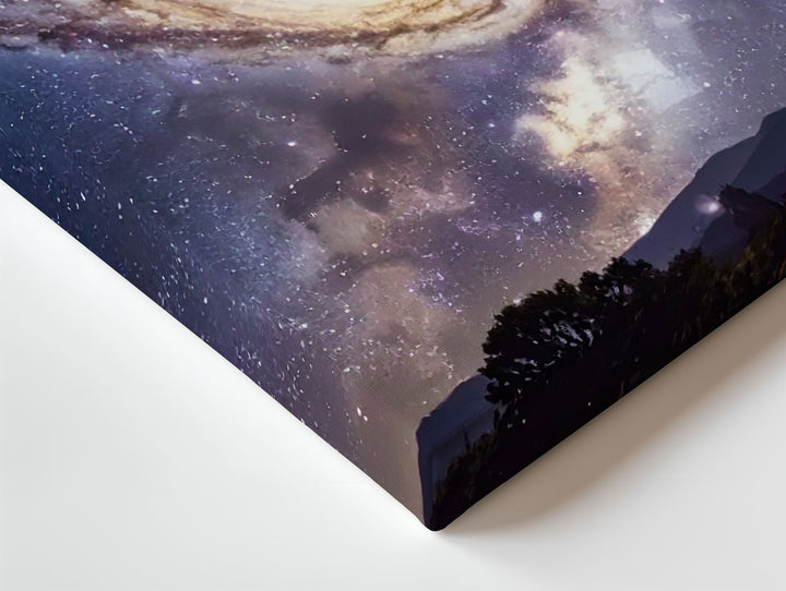 Edge-On Spiral Galaxy Canvas – Grand Disk and Dust Lane Cosmic View - Gifitto