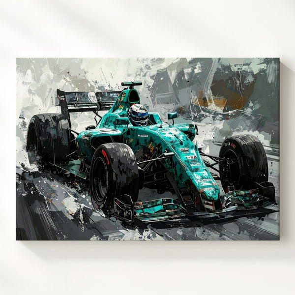 Mercedes-AMG F1 Racing Canvas – Expressive Digital Motorsport Art - Gifitto