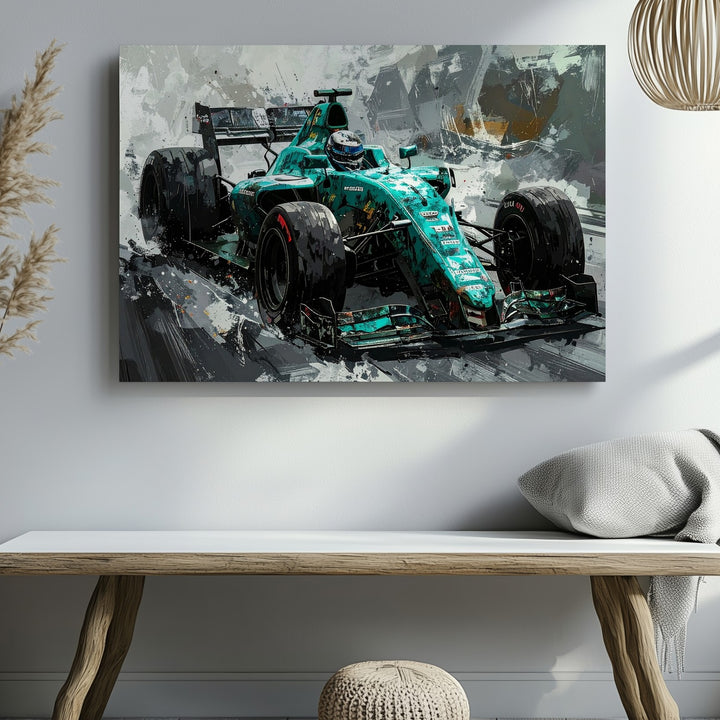 Mercedes-AMG F1 Racing Canvas – Expressive Digital Motorsport Art - Gifitto