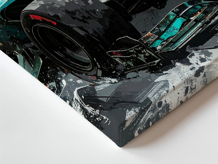 Mercedes-AMG F1 Racing Canvas – Expressive Digital Motorsport Art - Gifitto