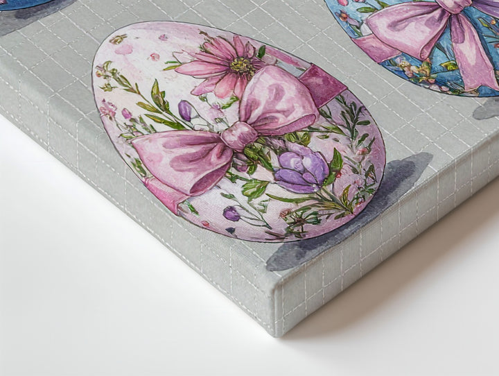 Floral Easter Eggs Canvas – Festive Spring Wall Art - Gifitto