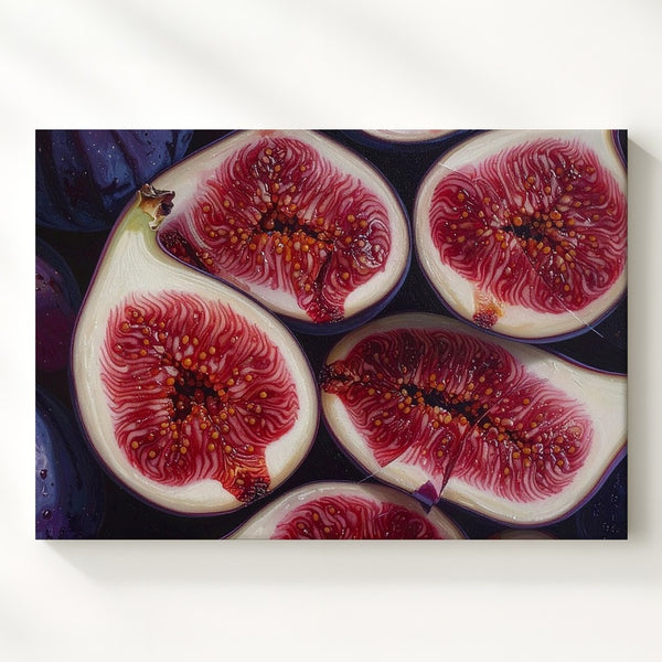 Hyperrealistic Fig Canvas – Close-Up Fruit Art - Gifitto