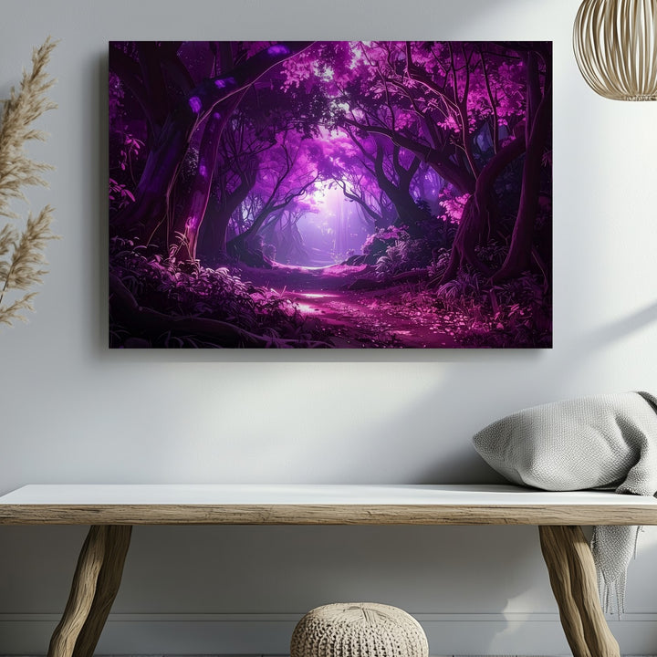 Enchanted Forest Path Canvas – Magical Fantasy Landscape Art - Gifitto