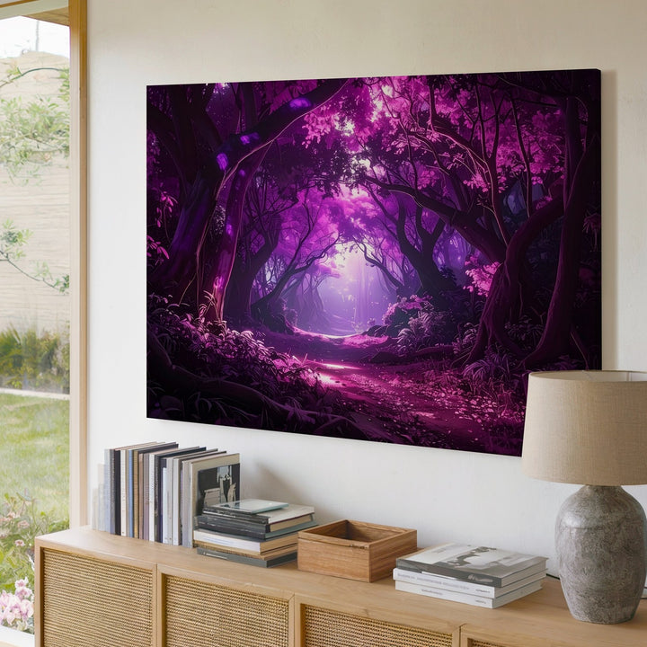 Enchanted Forest Path Canvas – Magical Fantasy Landscape Art - Gifitto