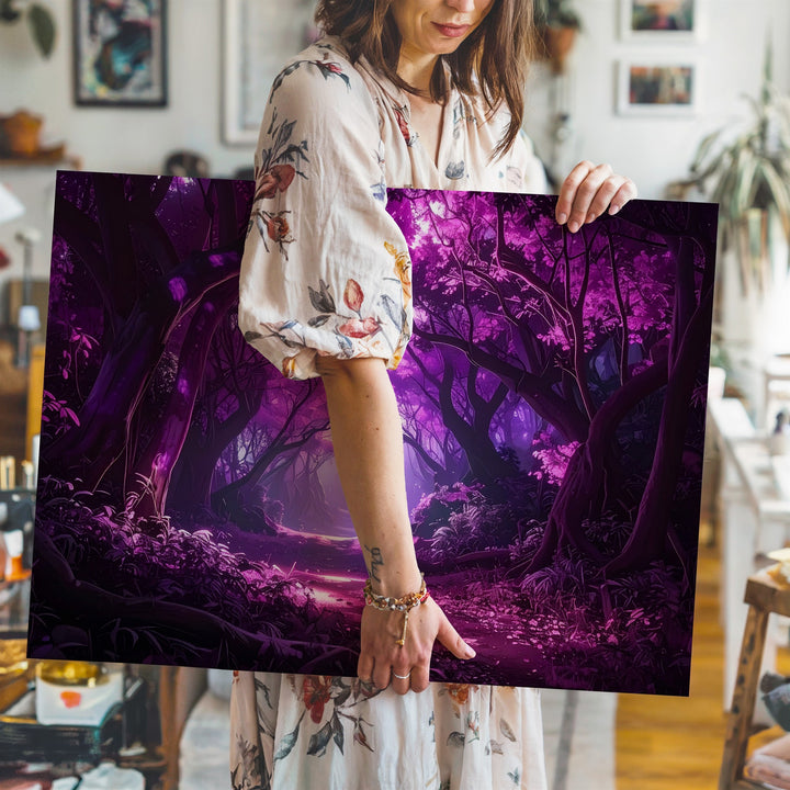 Enchanted Forest Path Canvas – Magical Fantasy Landscape Art - Gifitto