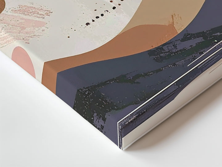 Earth Tone Modern Shapes Canvas – Minimalist Abstract in Terracotta & Beige - Gifitto