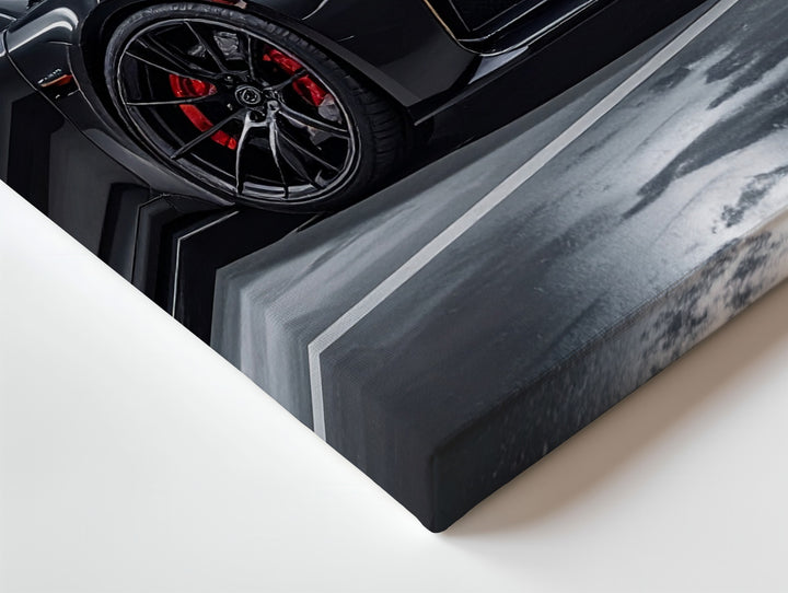 Black Porsche Sports Coupe Canvas – Moody Underground Luxury Car Art - Gifitto