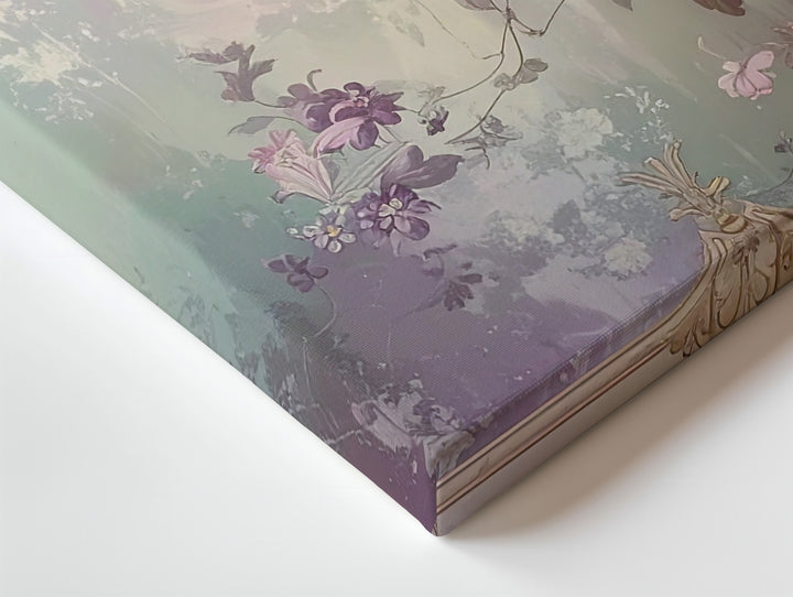 Vintage Floral Pastel Canvas – Soft Watercolor Damask Art - Gifitto