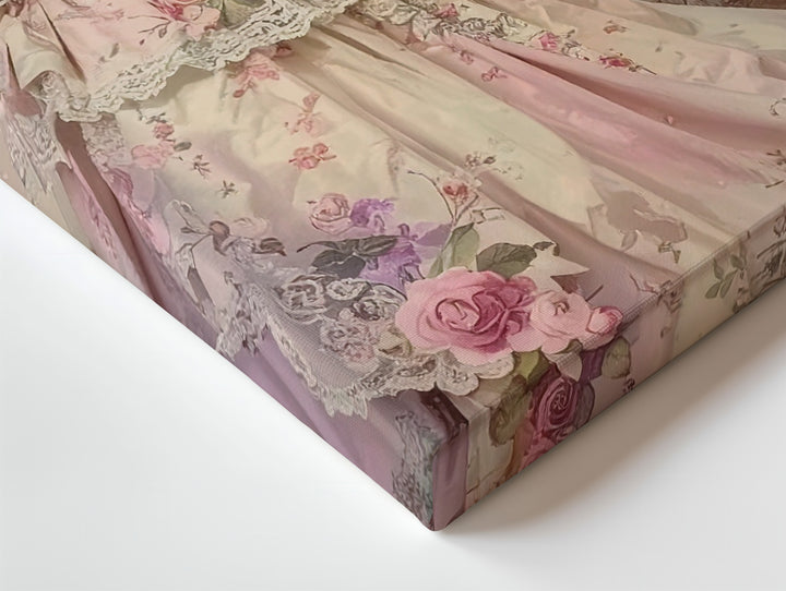 Victorian Elegance Canvas – Romantic Vintage Woman with Floral Parasol Art - Gifitto