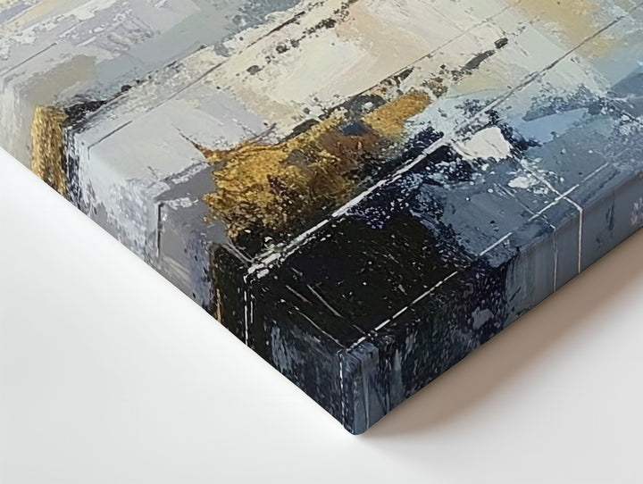 Misty Horizon Canvas – Serene Abstract Landscape in Soft Blues and Grays - Gifitto