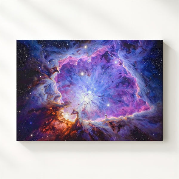 Ethereal Nebula Canvas – Vivid Cosmic Cloud in Purple, Blue & Red Tones - Gifitto