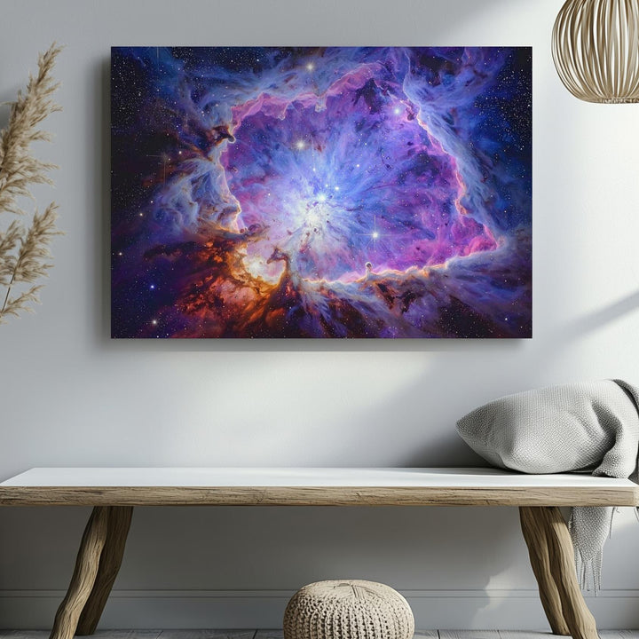 Ethereal Nebula Canvas – Vivid Cosmic Cloud in Purple, Blue & Red Tones - Gifitto