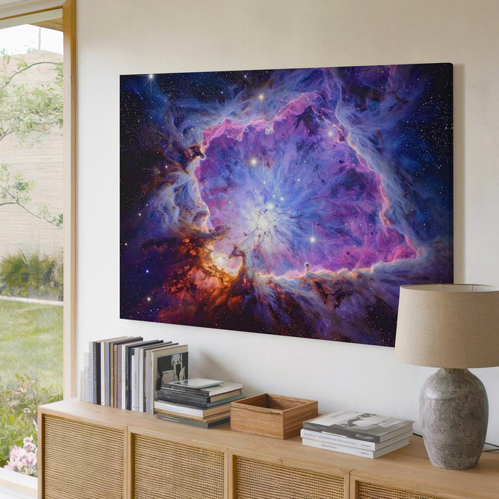 Ethereal Nebula Canvas – Vivid Cosmic Cloud in Purple, Blue & Red Tones - Gifitto