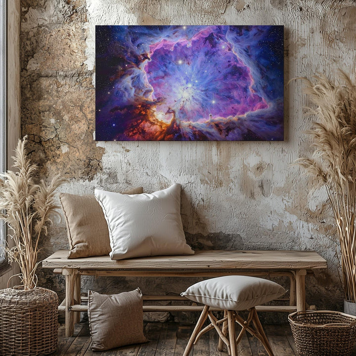 Ethereal Nebula Canvas – Vivid Cosmic Cloud in Purple, Blue & Red Tones - Gifitto