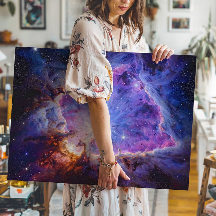 Ethereal Nebula Canvas – Vivid Cosmic Cloud in Purple, Blue & Red Tones - Gifitto