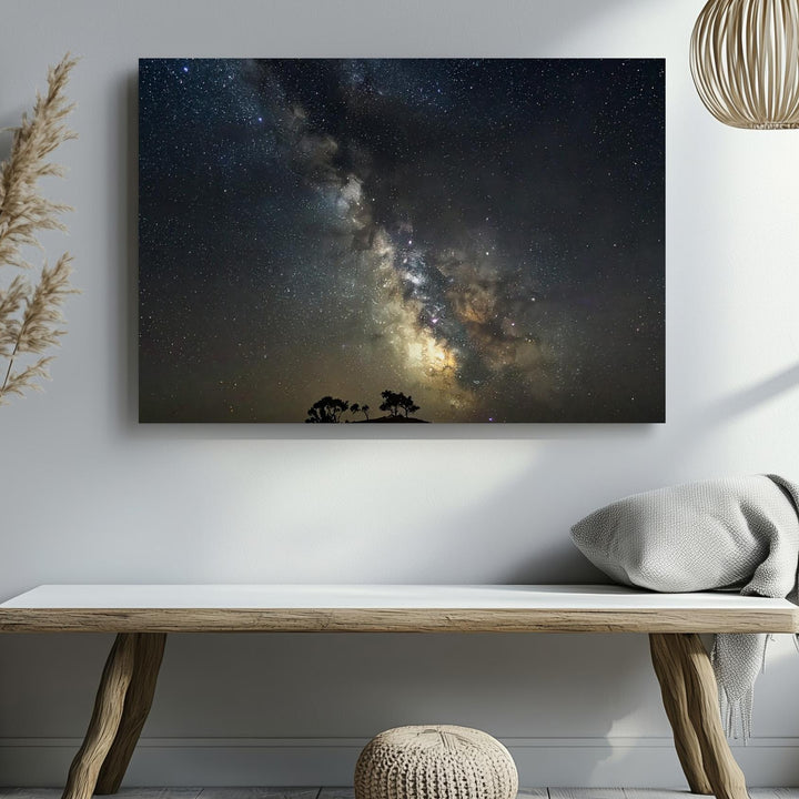Milky Way Horizon Canvas – Star-Filled Night Sky from Earth’s Vantage - Gifitto
