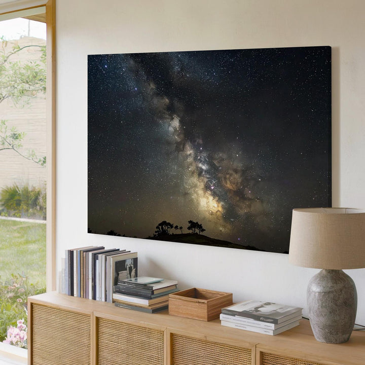Milky Way Horizon Canvas – Star-Filled Night Sky from Earth’s Vantage - Gifitto