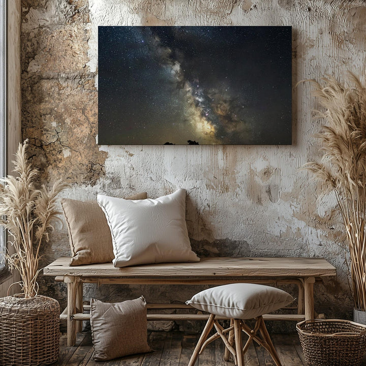 Milky Way Horizon Canvas – Star-Filled Night Sky from Earth’s Vantage - Gifitto