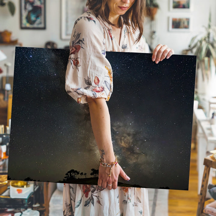 Milky Way Horizon Canvas – Star-Filled Night Sky from Earth’s Vantage - Gifitto