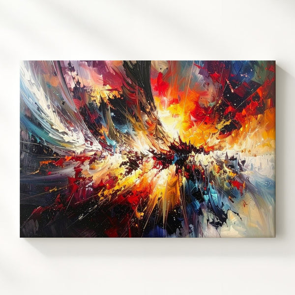 Explosion of Color Canvas – Bold Abstract Energy Wall Art - Gifitto