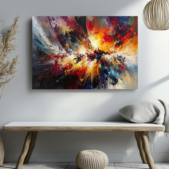 Explosion of Color Canvas – Bold Abstract Energy Wall Art - Gifitto