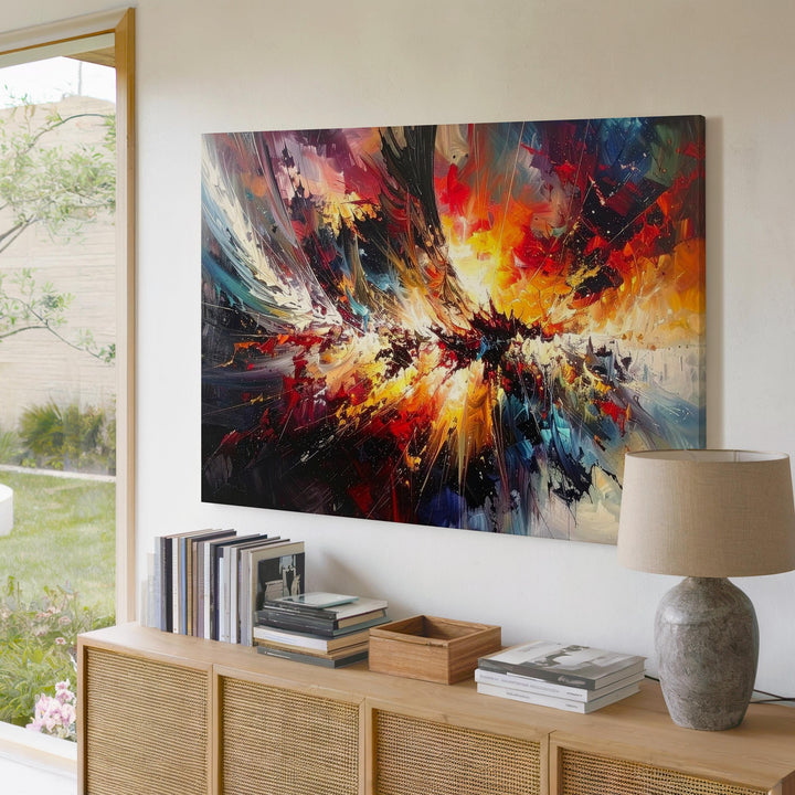 Explosion of Color Canvas – Bold Abstract Energy Wall Art - Gifitto