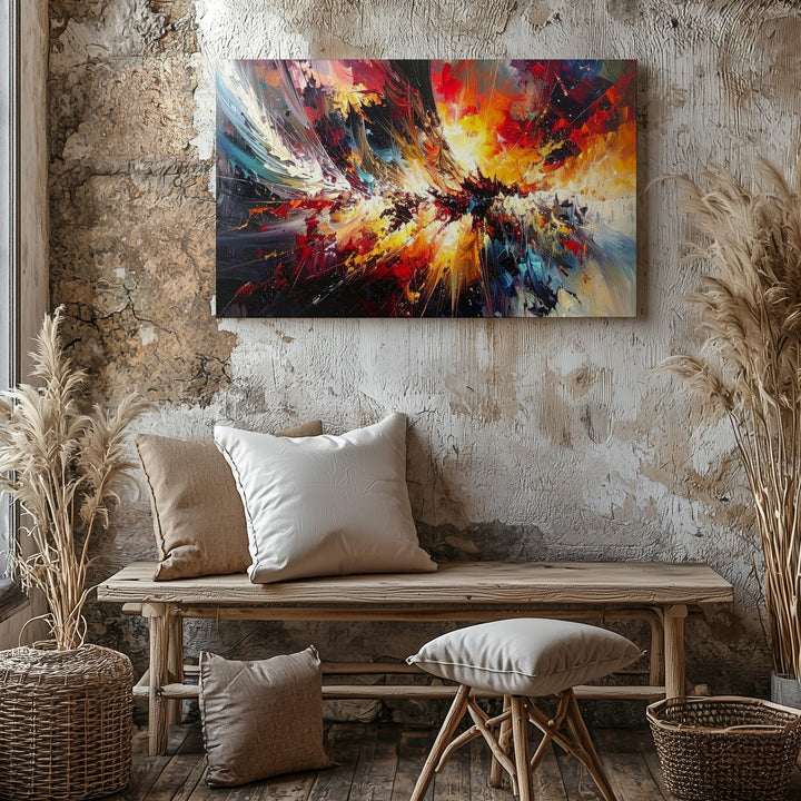 Explosion of Color Canvas – Bold Abstract Energy Wall Art - Gifitto