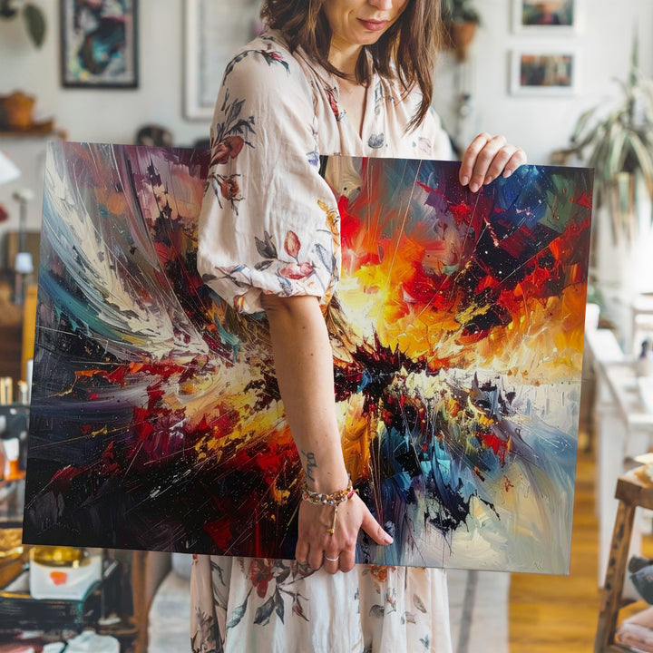 Explosion of Color Canvas – Bold Abstract Energy Wall Art - Gifitto
